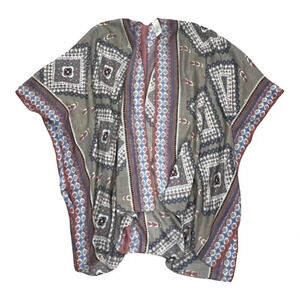 Simply Noelle Sage Boho Kimono Wrap Top OS